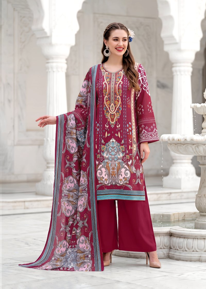Nazakat By Kavya Kala Soft Cotton Printed Dress Material 